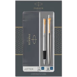 Набір Parker JOTTER Stainless Steel GT FP+BP (перова та кулькова ручка)