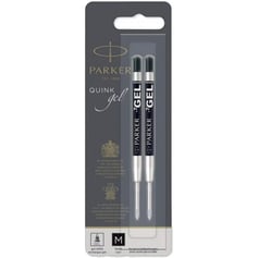 Стрижень Parker QuinkFlow GEL чорний гелевий M (2 шт)