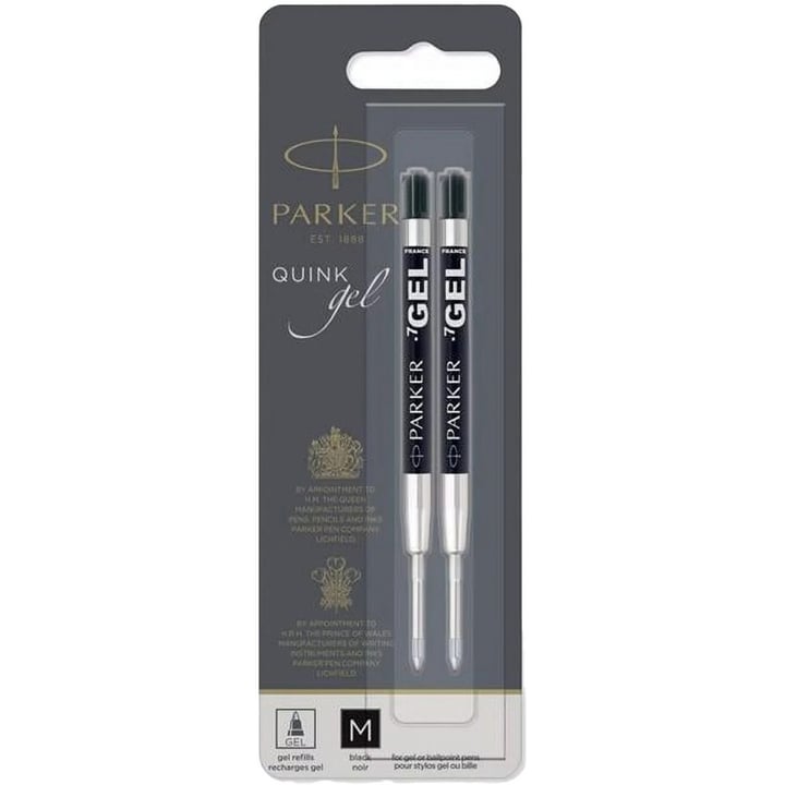 Стрижень Parker QuinkFlow GEL чорний гелевий M (2 шт)