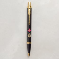 Ручка кулькова Parker IM ARMY Black GT BP Емблема ЗСУ + Тризуб ЗСУ золотий