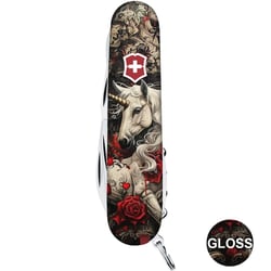 Швейцарський складаний ніж 91мм Victorinox CLIMBER ZODIAC Чарівний єдиноріг 1.3703.7.Z5240pk
