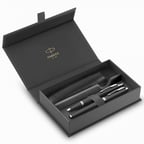 Подарунковий набір Parker IM Black CT FP+BP (ручка-перо + кулькова + чохол)