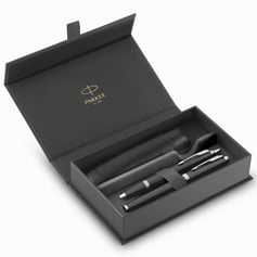 Подарунковий набір Parker IM Black CT FP+BP (ручка-перо + кулькова + чохол)