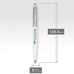 Ручка кулькова Parker JOTTER Originals UKRAINE White CT BP Прапор + Україна