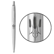 Ручка кулькова Parker JOTTER UKRAINE Stainless Steel CT BP Тризуб із колосків