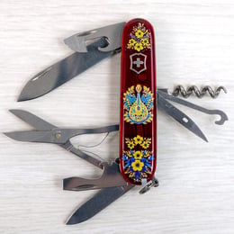 Швейцарський складаний ніж 91мм Victorinox CLIMBER UKRAINE 1.3703.T.T1370u
