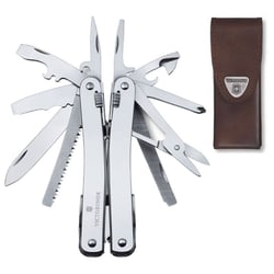 Мультитул Victorinox SWISSTOOL SPIRIT X 3.0224.L + коричневый кожаный чехол