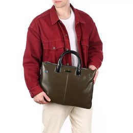 Сумка для ноутбука 15.6″ Piquadro BLUE SQUARE (B2) Olive-Black CA4021B2_VEN