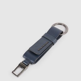 Шкіряний брелок з карабіном Piquadro MODUS Restyling (MOS) Blue PC3751MOS_BLU