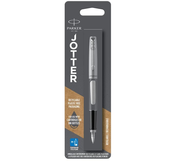 Ручка перьевая Parker JOTTER Stainless Steel CT FP M (в блистере)