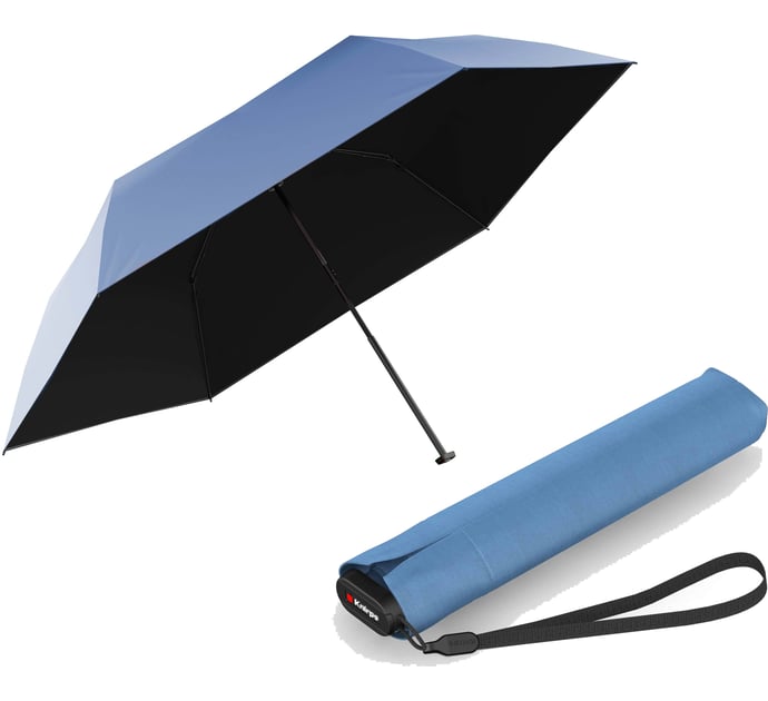 Парасолька механічна Knirps US.050 Ultra Light Slim Manual/Light Blue Black UV Coating Kn95 0050 2200