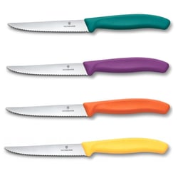 Набір: 4 ножі з підставкою Victorinox SWISS CLASSIC Steak&Pizza Block 6.7126.4C1