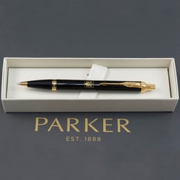 Ручка шариковая Parker IM UKRAINE Black GT BP Герб Украины