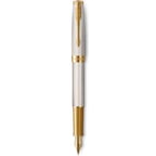 Ручка перьевая Parker SONNET Silver Mistral GT FP18 F