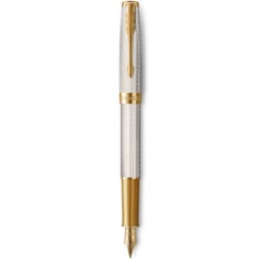 Ручка перьевая Parker SONNET Silver Mistral GT FP18 F