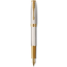 Ручка перьевая Parker SONNET Silver Mistral GT FP18 F