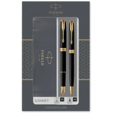 Подарунковий набір Parker SONNET Matte Black GT FP+BP (перова + кулькова ручка)