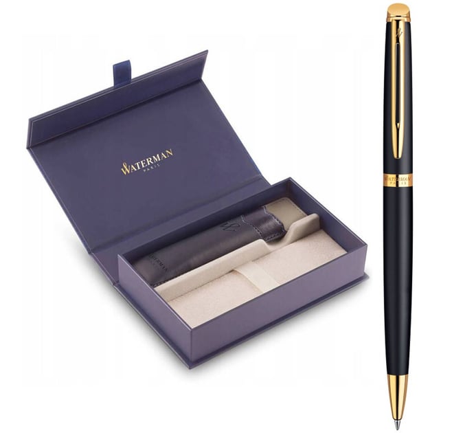 Подарочный набор Waterman HEMISPHERE Mаtte Black GT BP (шариковая ручка + чехол + коробка)