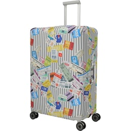Чохол для великої валізи Travelite ACCESSORIES/Tickets On Blue-White TL000317-97