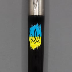 Ручка шариковая Parker JOTTER Originals UKRAINE Black CT BP Трезубец фигурный на фоне флага