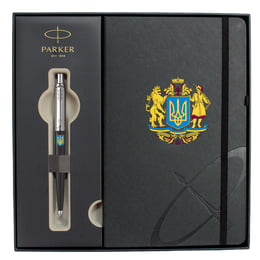 Подарочный набор Parker JOTTER Originals UKRAINE Black CT BP Большой Герб Украины (шариковая ручка + блокнот Parker)
