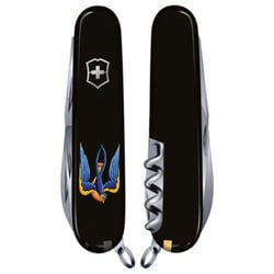 Швейцарський складаний ніж 91мм Victorinox HUNTSMAN UKRAINE 1.3713.3_T1230u