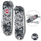 Складной нож 58 мм Victorinox CLASSIC SD ARMY Пиксель синий с красным Лого 0.6223.3.W3943pw