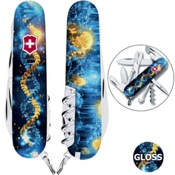 Швейцарський складаний ніж 91мм Victorinox CLIMBER UKRAINE ДНК Українця 1.3703.3.T3270pw