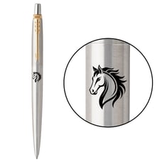 Ручка кулькова Parker JOTTER ZODIAC Stainless Steel GT BP Вогняний кінь