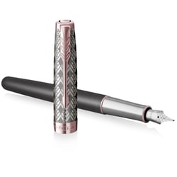 Ручка перьевая Parker SONNET Metal & Grey Lacquer PGT FP18 F