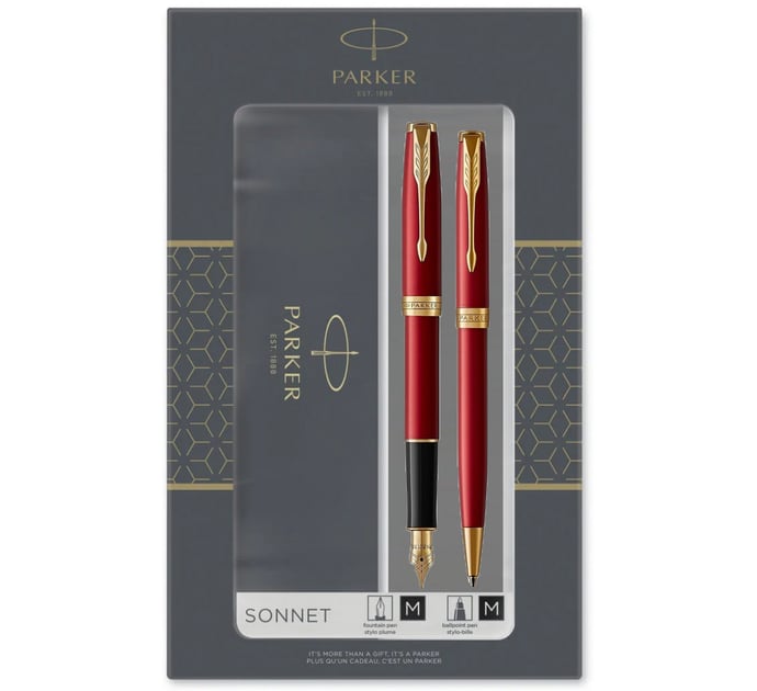 Набір Parker SONNET Intense Red GT FP+BP (перова та кулькова ручка)