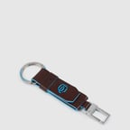 Брелок шкіряний з карабіном Piquadro BLUE SQUARE (B2) Cognac PC3751B2-MO