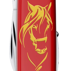 Швейцарський складаний ніж 91мм Victorinox HUNTSMAN ZODIAC Чарівний кінь 1.3713.Z5348u