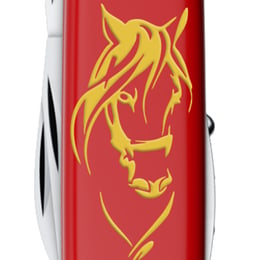 Швейцарський складаний ніж 91мм Victorinox HUNTSMAN ZODIAC Чарівний кінь 1.3713.Z5348u