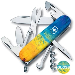 Швейцарський складаний ніж 91мм Victorinox CLIMBER UKRAINE 1.3703.7.T3100pw