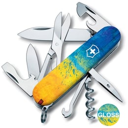 Швейцарский складной нож 91мм Victorinox CLIMBER UKRAINE 1.3703.7.T3100pw