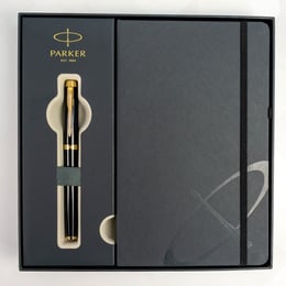 Подарочный набор Parker IM Black GT RB (роллер + блокнот Parker)