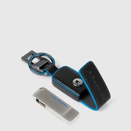 Брелок з флешкою на 256 ГБ Piquadro BLUE SQUARE (B2) Black AC6567B2-N