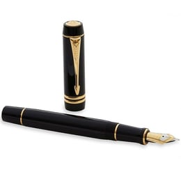 Ручка перова Parker DUOFOLD Black GT FP18 F