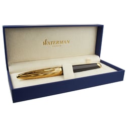 Ручка перова Waterman CARENE Essential Black/Gold FP18 F