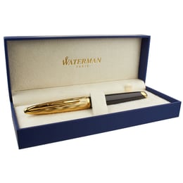 Ручка перова Waterman CARENE Essential Black/Gold FP18 F