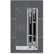 Подарунковий набір Parker IM Matte Black CT (перова + кулькова)