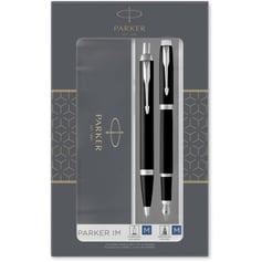 Подарунковий набір Parker IM Matte Black CT (перова + кулькова)
