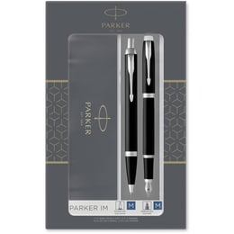 Подарочный набор Parker IM Matte Black CT (перьевая + шариковая)