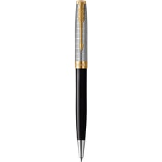 Ручка кулькова Parker SONNET Metal & Black Lacquer GT BP