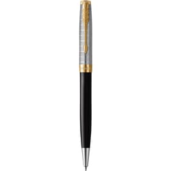 Ручка шариковая Parker SONNET Metal & Black Lacquer GT BP