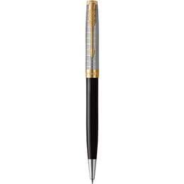 Ручка шариковая Parker SONNET Metal & Black Lacquer GT BP
