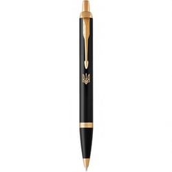 Ручка шариковая Parker IM UKRAINE Black GT BP Трезубец