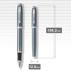 Ручка перьевая Parker IM Light Blue Grey CT FP F