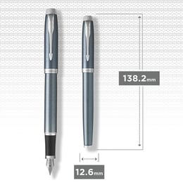 Ручка перова Parker IM Light Blue Grey CT FP F